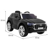 Audi Q8 Lift na akumulator dla dzieci Czarny + Pilot + EVA + Wolny Start + MP3 USB + LED